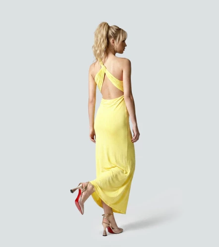 Vestido Largo Unicolor DerekAM