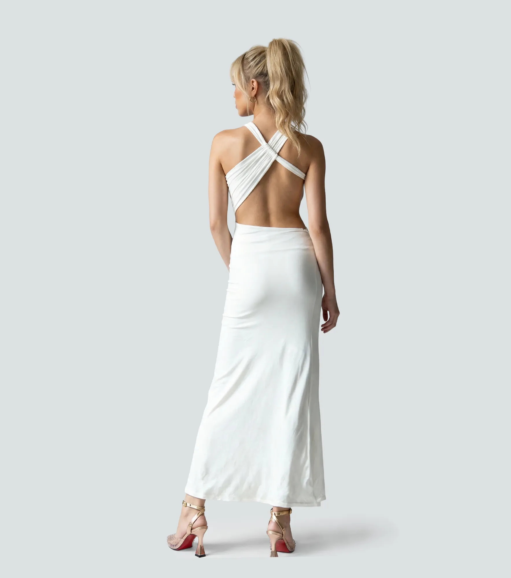 Vestido Largo Unicolor Derek 838034 AM