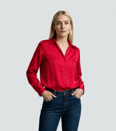 Blusa De Mujer Camisera Manga Larga Unicolor DerekRJ