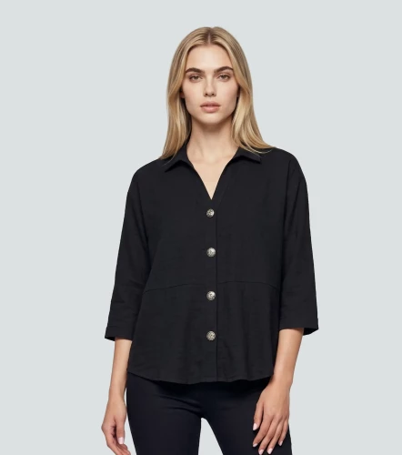 Blusa Para Mujer Manga Larga Unicolor DerekNG