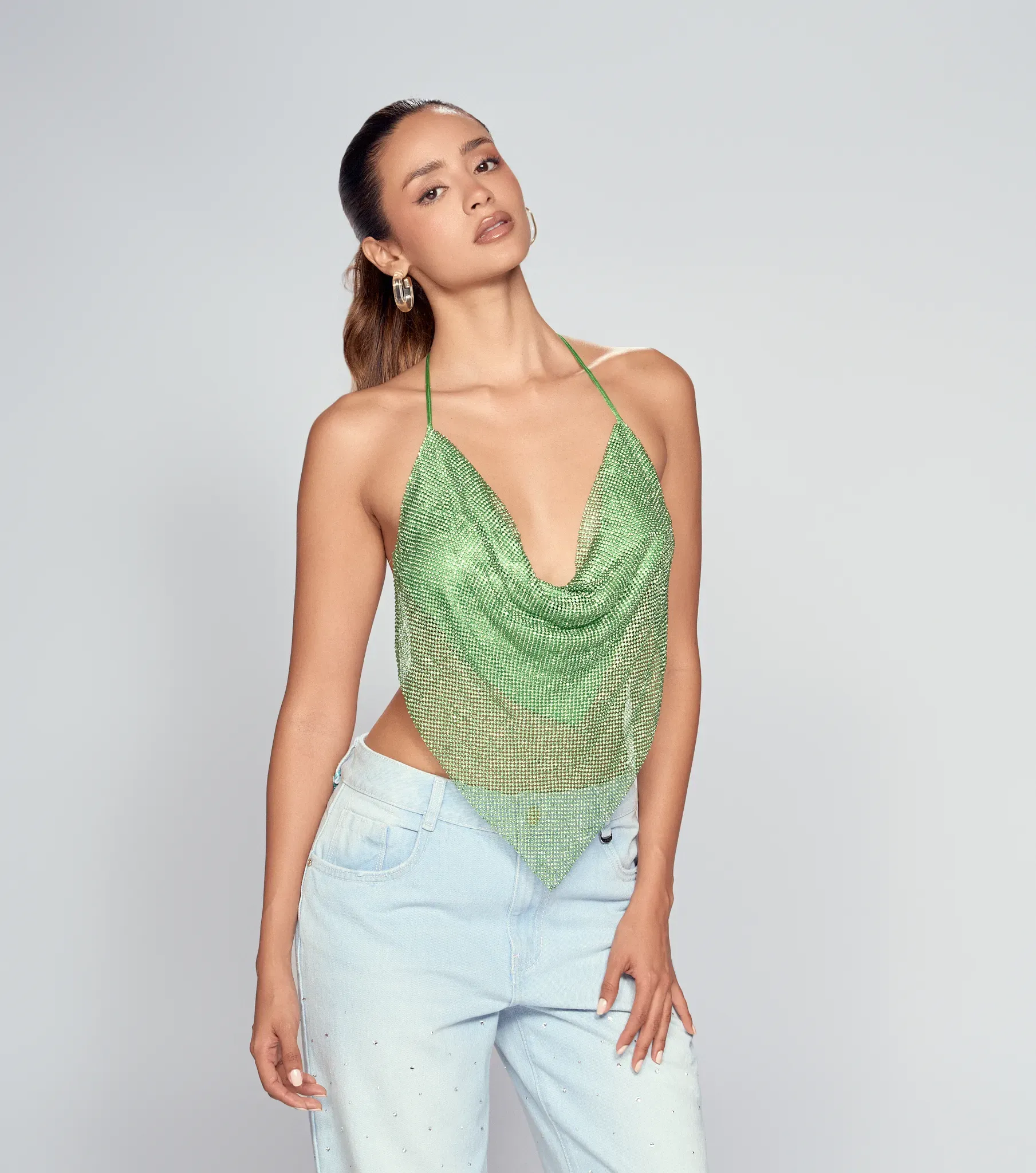 Blusa Para Mujer Triangulo Con Strass Derek 817953 AZ