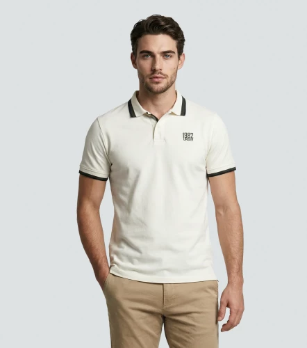 Comfort Yesid Polo Para Hombre Unicolor Manga Corta UnserAR