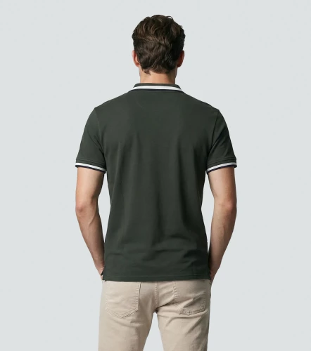 Comfort Yesid Polo Para Hombre Unicolor Manga Corta UnserVD