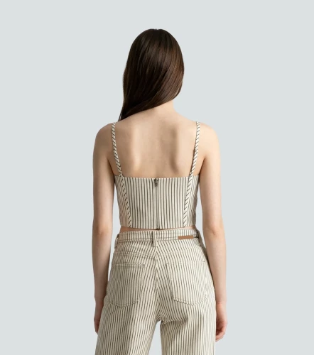 Erly Blusa Tipo Corse De Rayas TyperCR