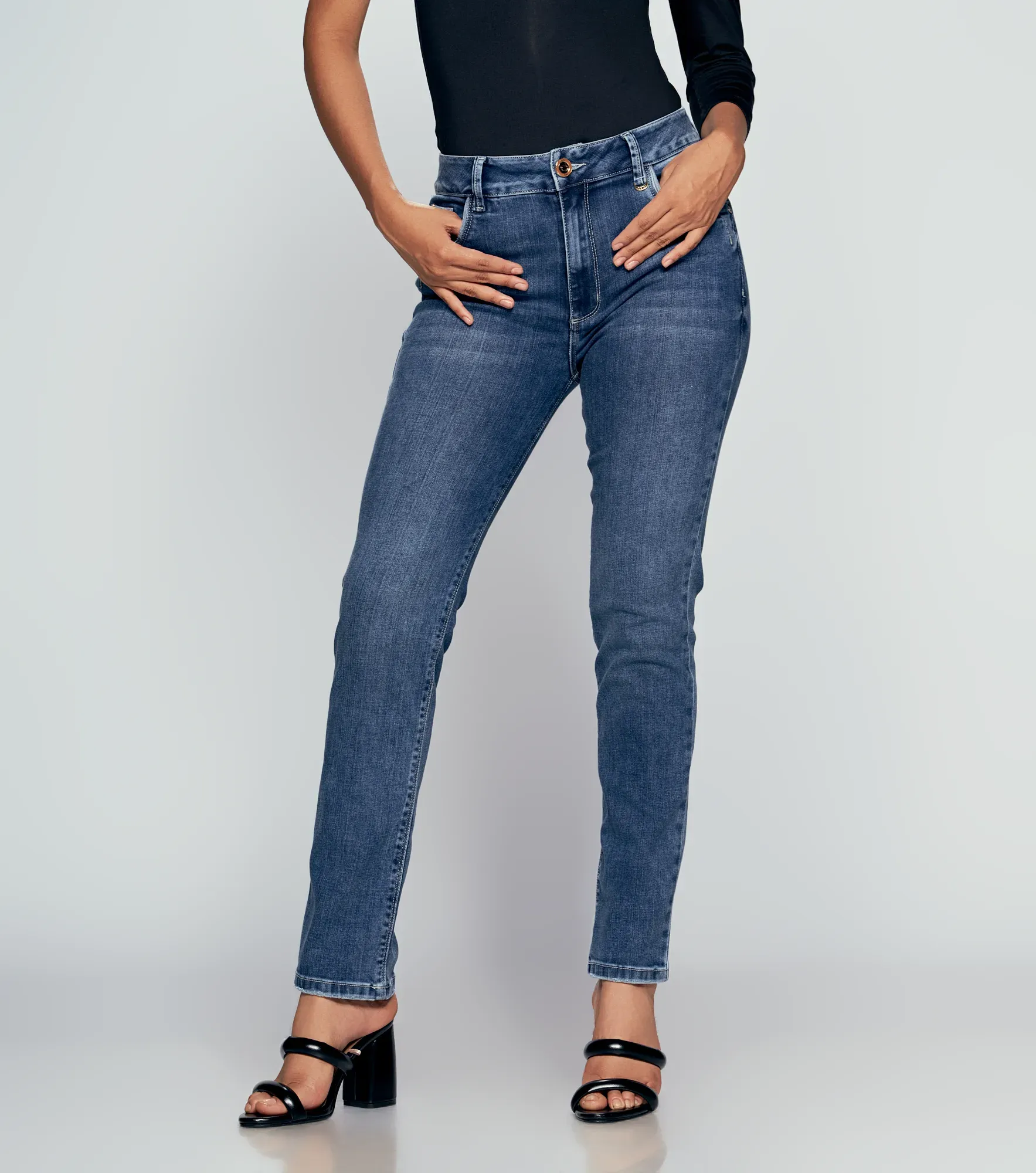Jean Para Mujer Con Proceso Medio Paris Lauren Derek 832402 AZ