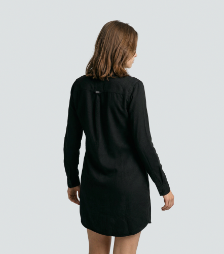 Jessy Vestido Manga Larga Unicolor Con Bolsillos En Delantero UnserNG