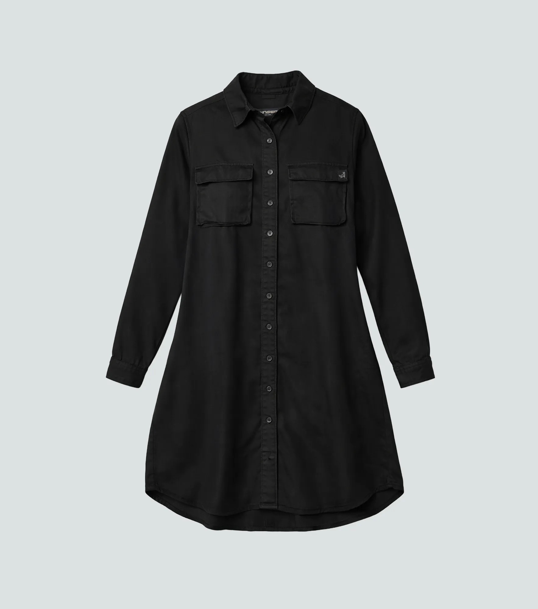 Jessy Vestido Manga Larga Unicolor Con Bolsillos En Delantero Unser 836092 NG