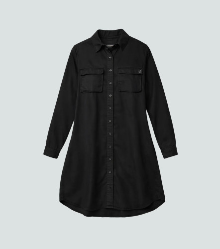 Jessy Vestido Manga Larga Unicolor Con Bolsillos En Delantero UnserNG