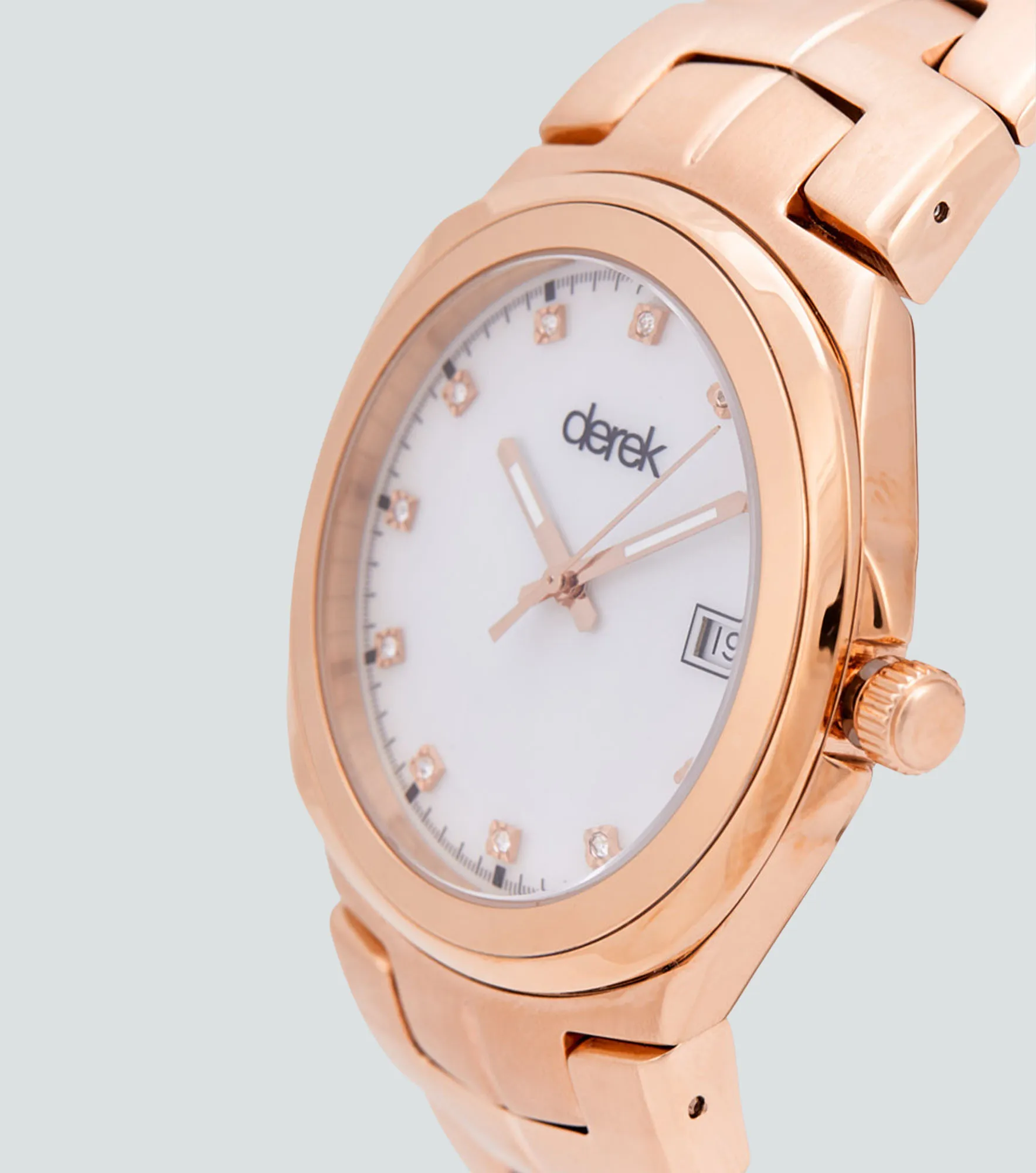Reloj Para Mujer Pulso Metalico Derek 818027 OR