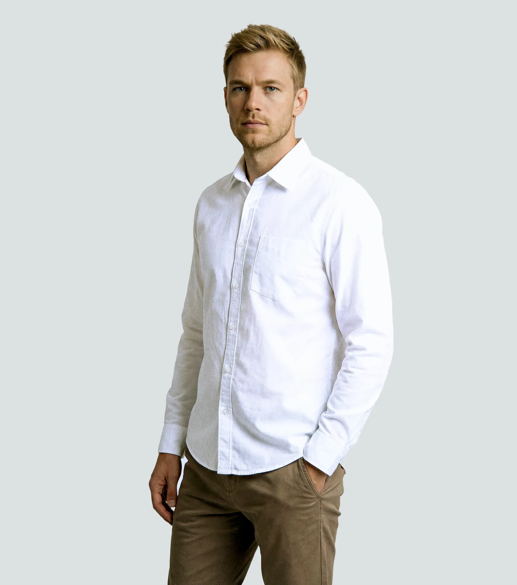 Slim Arley Camisa M L Unicolor Tela Con Detalle Unser 836554 BL
