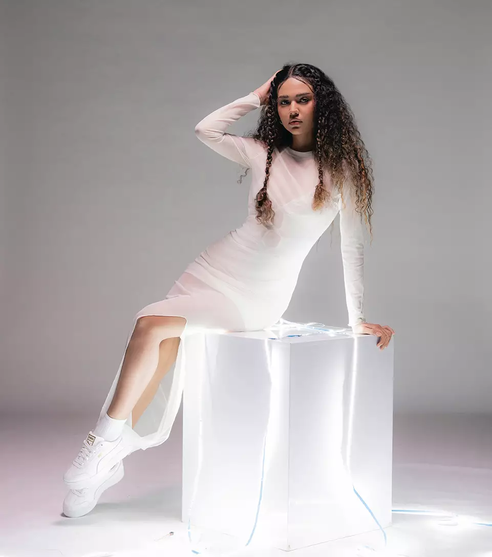 Alegra vestido slim fit en mesh typer 833657